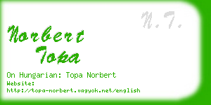 norbert topa business card